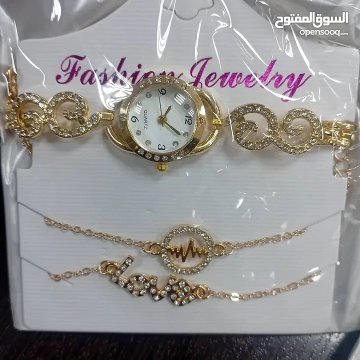 *ساعه مع اساور فقطط 4 ونص