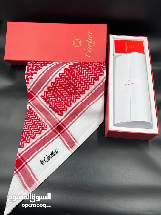 شماغ احمر وابيض جفنشي وكارتير ومونت بلانك جميع الماركات هاي كوالتي مع الملحقات احدث البصمات 2025