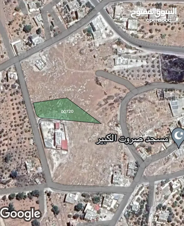 أرض بمساحة 2.257 م2 قرية صروت حوض البلد منطقة مرتفعة وإطلالة مميزة