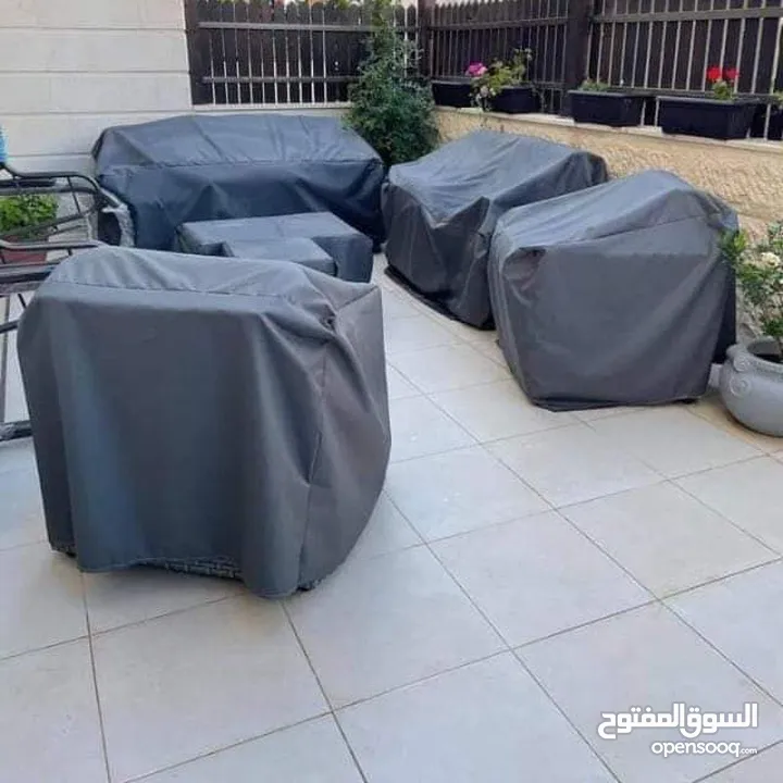 تفصيل اغطية و كفرات لاطقم الرتان والمراجيح الايطالي و عش البلبل والاثاث الخارجي من الشتاء والمطر