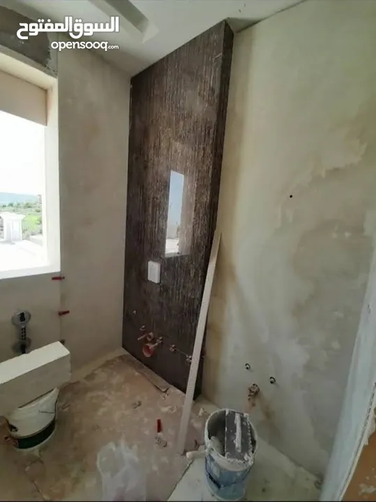 معلم بليط تسليم هندسي تجديد حمامات بأحدث طراز تنفيذ شلالت وبربكيو .فير بلس غاز +فير بليس حطب زرب
