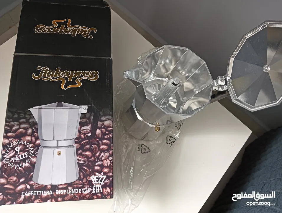 ابريقين ضغط اعداد قهوة اسبرسو Cafeteira Italiana Café Espresso جديد