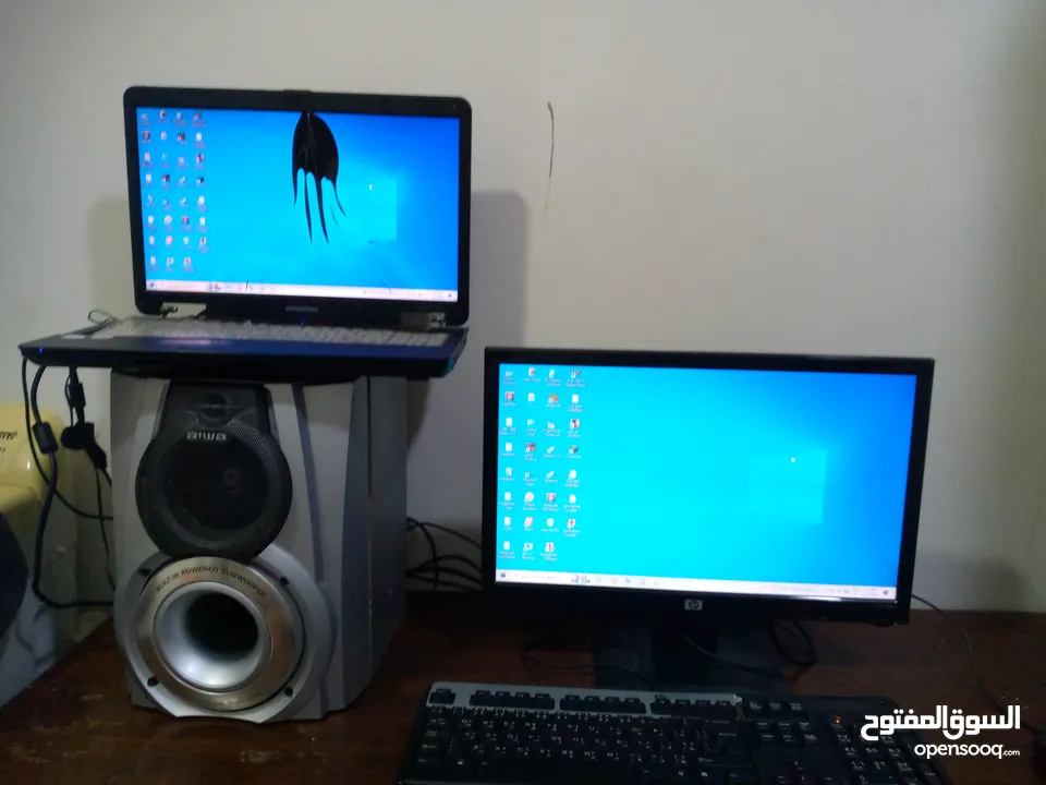 2 screen laptop full setup