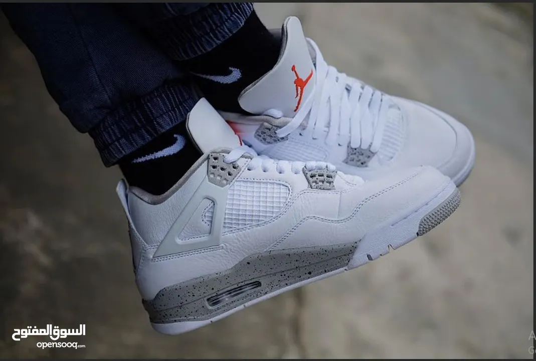 Jordan 4 Retro White Oreo (2021) نايك جوردن 4 بسعر مغري جداا بدل ال50 فقط 25