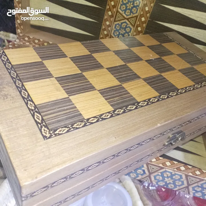 صندوق طاولة زهر قهاوي حجاره عظم حجم ضخم 50 سم صناعه سوري.  ثقيله.  للمحترفين