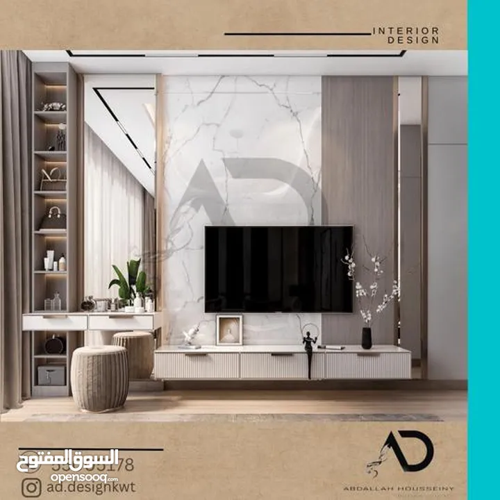 تصميم وتنفيذ وتشطيب ديكورات داخلية وبوث معارض ( المشاريع السكنية والتجارية) تسليم مفتاح م. ديكور
