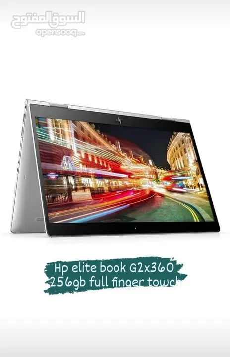 hp elite book x360 i5-8gb+256sad