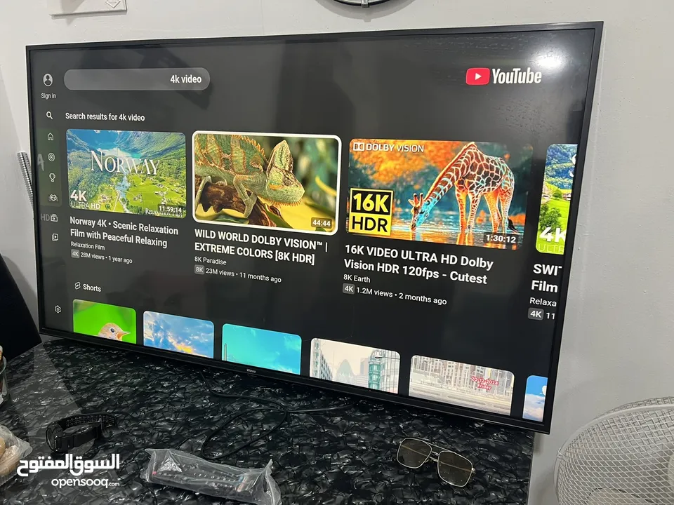 Wansa 55 inch smart you tube وانسا 55 بوصه سمارت ليس أندرويد HDMI USB حاله الجديد