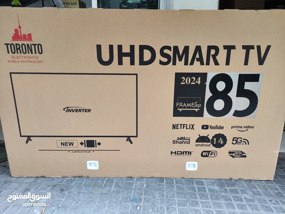 Tv 85 inch smart 4k original brand
