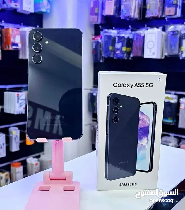 مستعمل ايام Samsung A55 5G رام 16 جيجا 128 و 256 أغراضة والكرتونه الأصلية متوفر توصيل