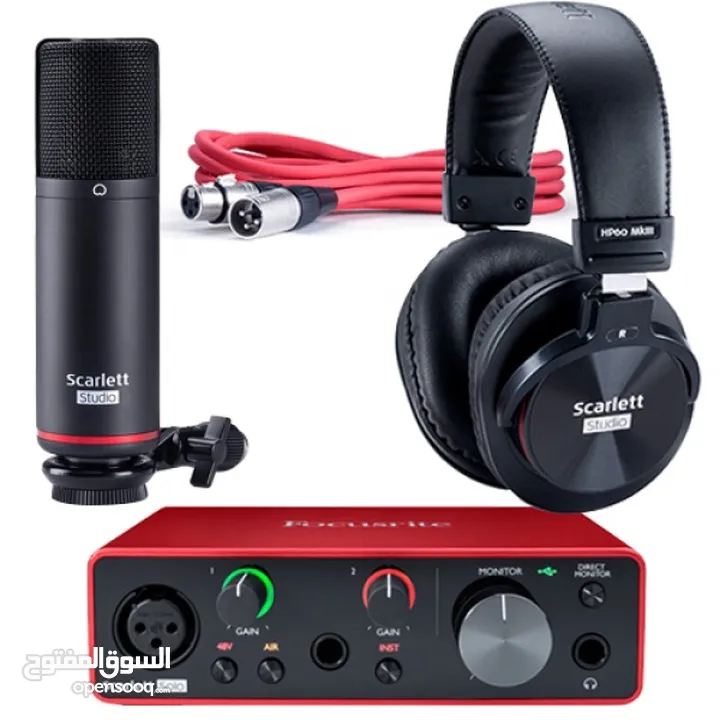 Focusrite Scarlett Solo Studio Pack (Gen 3) عدة تسجيل صوت الجيل الثالث