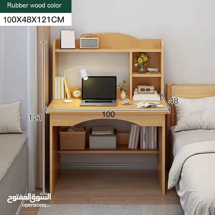 مكتب فخم مع رفوف وخزانتين متوفر بلونين  بسعر عرض