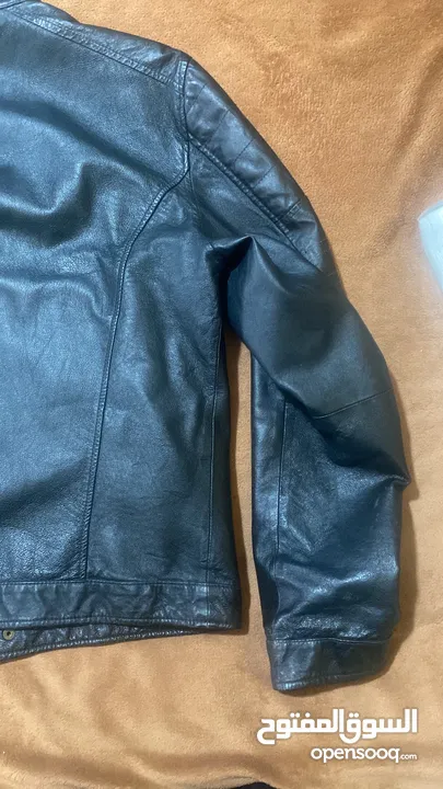 جاكيت جلد بايكر قابل للتفاوض river island leather jacket