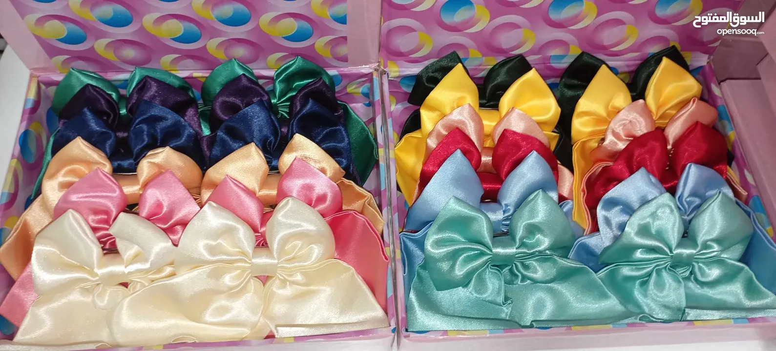 SALE!!!Luxe French Barrettes Bow Chic Silk Satin With FREE 4 Mini Scrunchies.