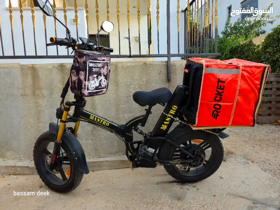 بسكليت كهرباء نوع ماسترو 60 فولت 26 أمبير 2000 ماطور البسكليت نظيف كل شي عليه شركة للمعني يراسلني