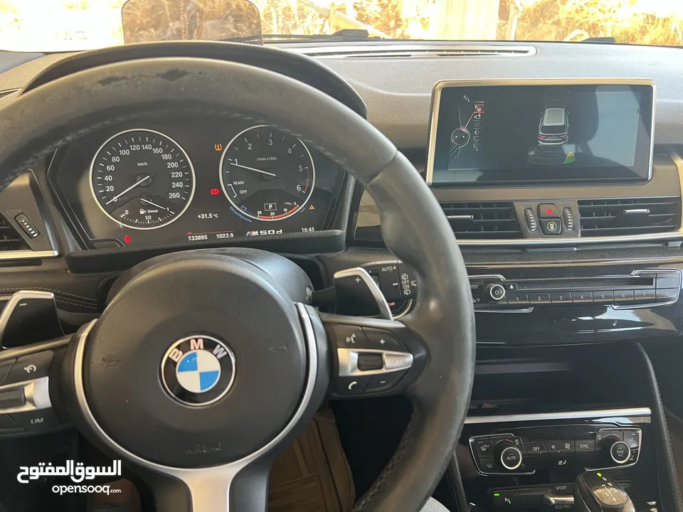 BMW 218d Twin Turbo  مميزة، اقتصادية (سولار) ، عائلية 7 ركاب، اعلى فئة
