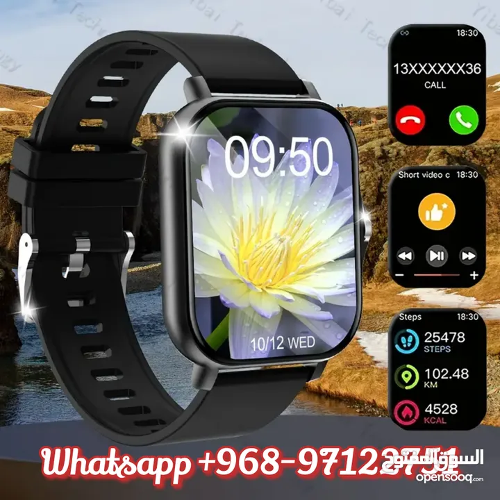 Stylish Full Touch Smartwatch – Fitness Tracker, Wireless Calling & Sports Modes – Only 5 OMR