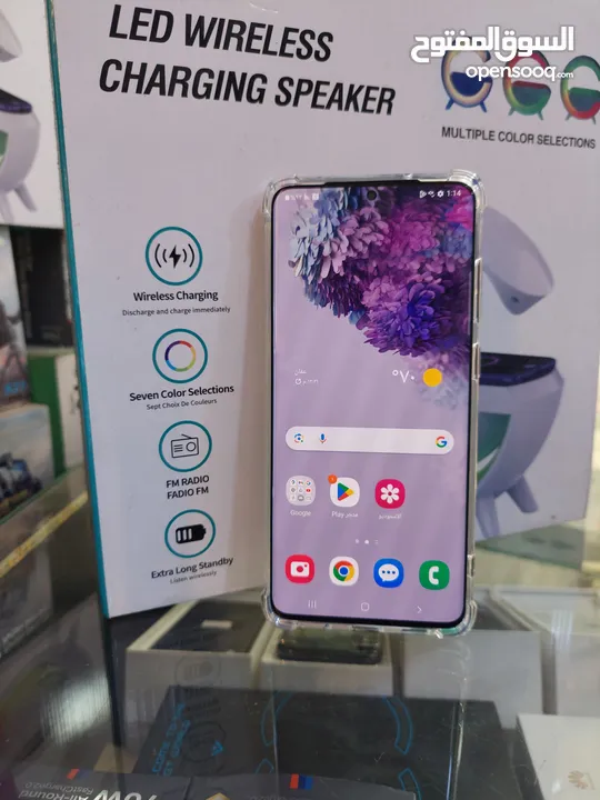 مستعمل Samsung S 20 plas 5G رام اساسي 12 جيجا 128 امريكي هدية كفر وشاحن وتوصيل