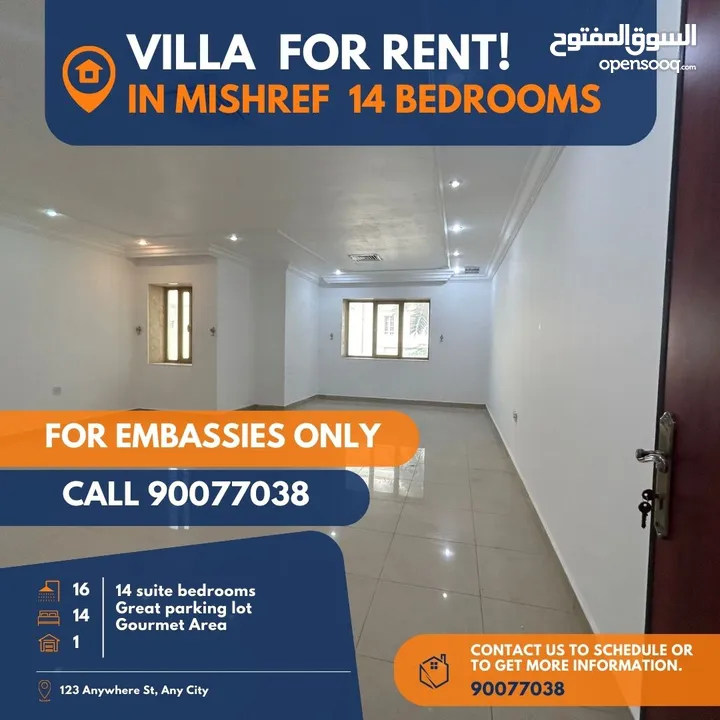 VILLA FOR RENT IN MISHREF FOR EMBASSIES ONLY
