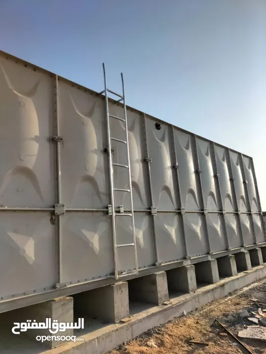 GRP Panel Tank Hot Press خزانات فيبر جلاس مقاومة للحرارة