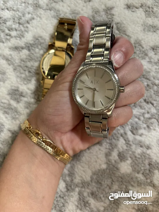 Michael Kors and Armani Exchange Women’s watches. Used but in good condition.