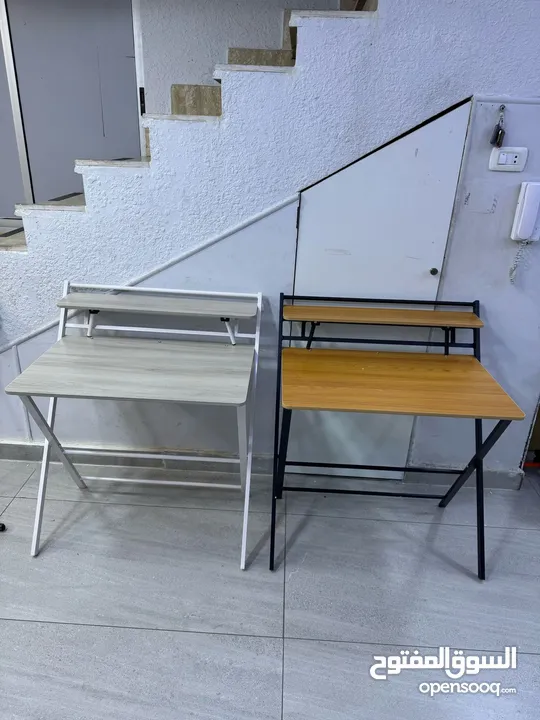 طاولات لابتوب مكتب متحركة بجميع التصاميم خشب قاعدة حديد بعجلات Laptop Desk متوفر بالوان Table mate