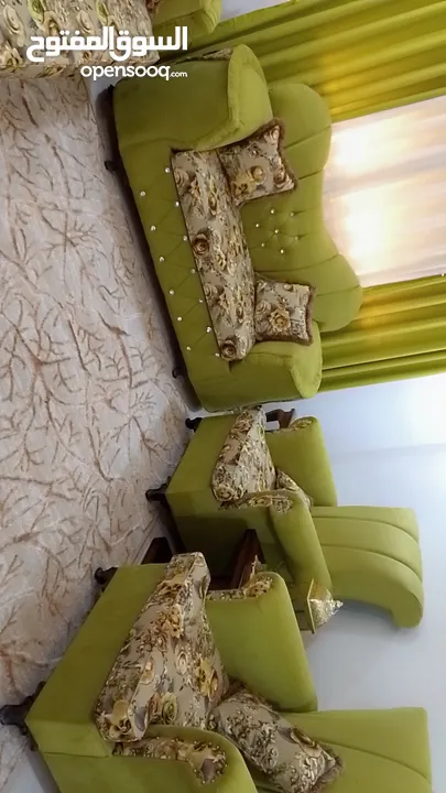 طقم كنب ملووووكي شبه جديد خشب تفصيل