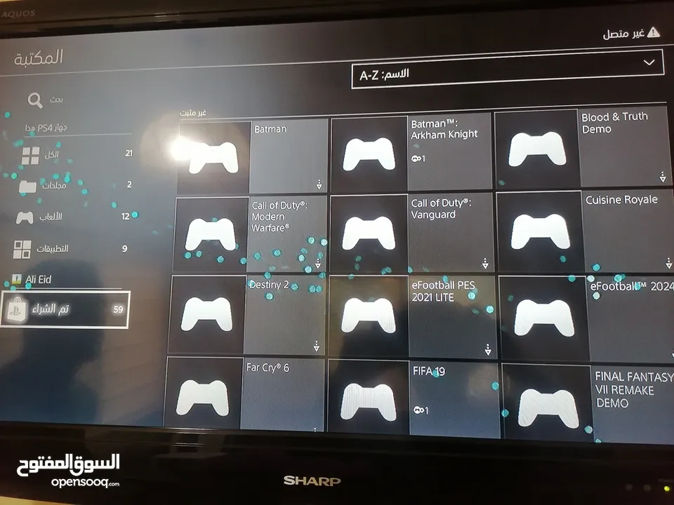 سلام عليكم ورحمة الله جهاز ps4 مستعمل بحاله