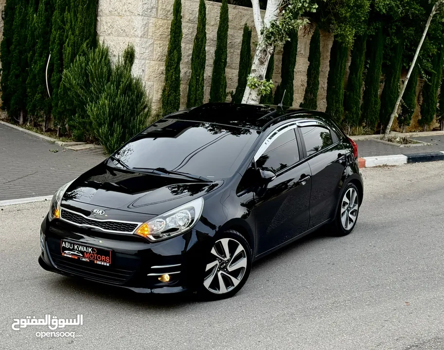‏  كاملة الاوصافAbu Kwaik Motors..  Kia Rio 2017  فحص ممتاز طلاء الشركة بالكامل ،، عداد 47 الف اصلي