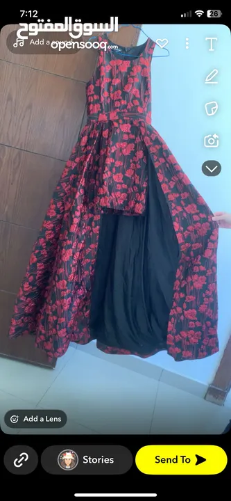 فستان ماركة Bebe للبيع ملبوس مره واحده يعتبر فستان بدله ناعمه