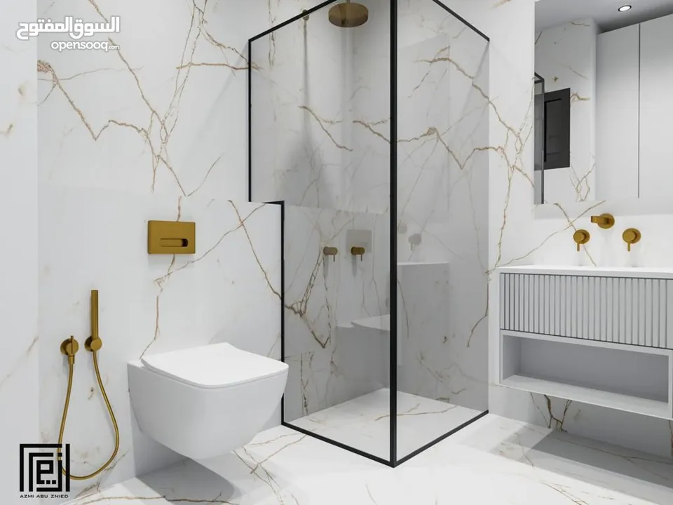 شقة مميزة بإطلالة مميزة مشطبة لغاية القصارة مع تصميم ديكور داخلي