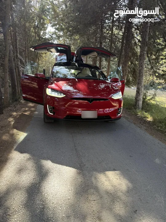 Tesla model X dual motors-long range plus    2020 تسلا X موديل 2020 بطاريه اكبر حجم  قابله للبدل