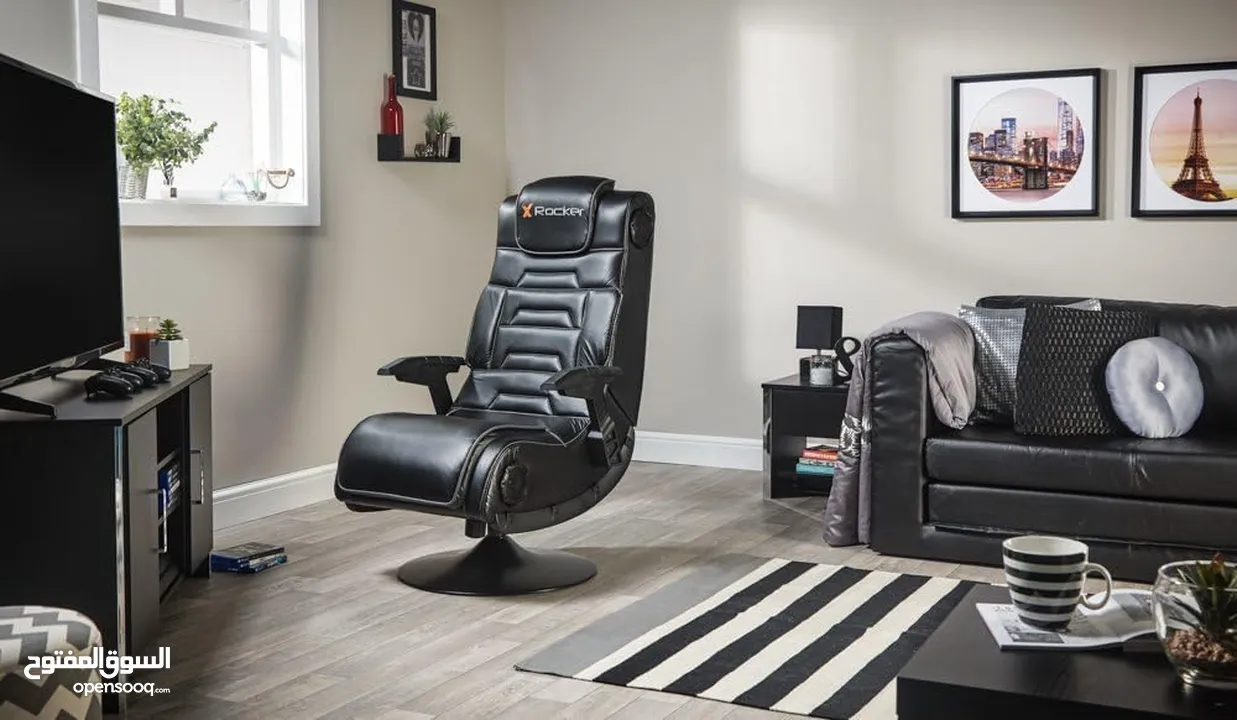 X Rocker Pro 4.1 Pedestal Gaming Chair With 4.1 Wireless Audio System And Subwoofer (Faux Leather, B