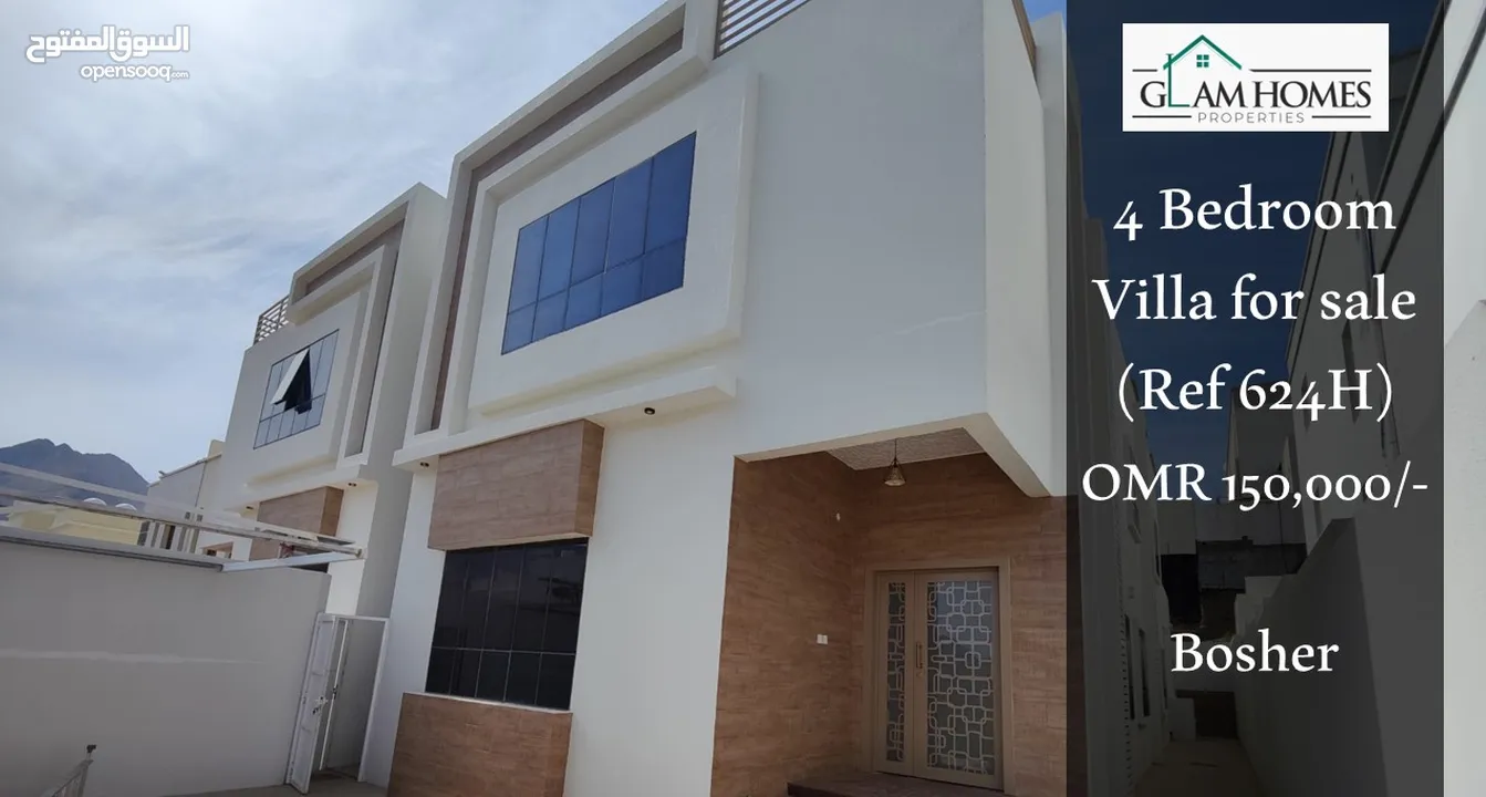 Modern 4 BR villa available for sale in Bosher Ref: 624H