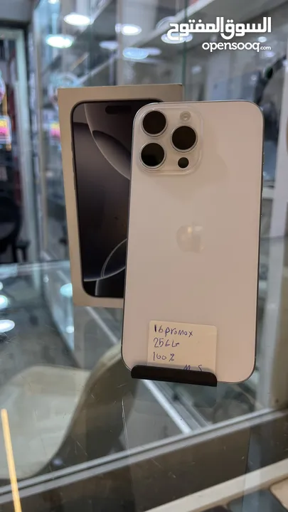 iPhone 16 Promax 256GB / Middle East / Battery : 100% / Box charge / Apple Warranty : 9/12/2025