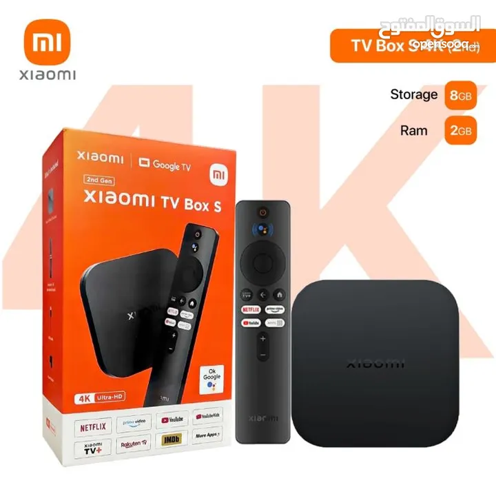 شاومي Tv Stick 4K بسعر 45دينار و Tv box S  بسعر 55 دينار