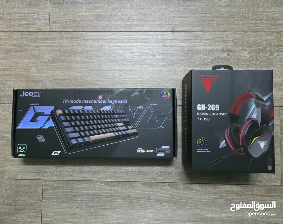 متوفر كيبورد وسماعة جيمنج  بسعر العرض