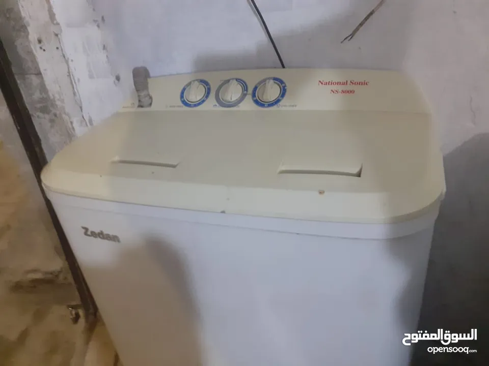 غساله حوضين حجم 8كيلو نوع ناشونال شغاله فحص بحال الوكاله بسعر مغري ونهائي