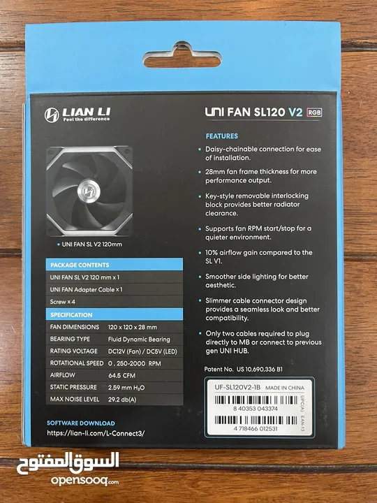 5x Lian Li UNI Fan SL120 V2 RGB Black Single Pack —NEW SEALED—