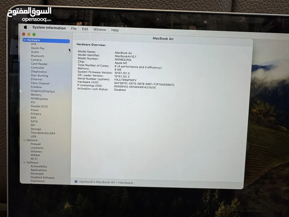 MacBook Air m2 13’3 مشحون 13 شحنة