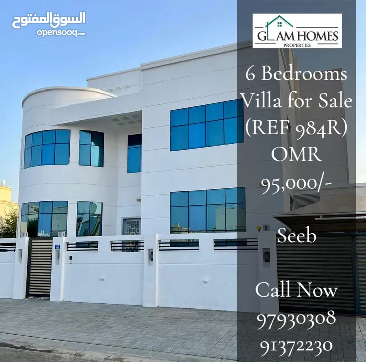 6 Bedrooms Villa for Sale in Seeb REF:984R