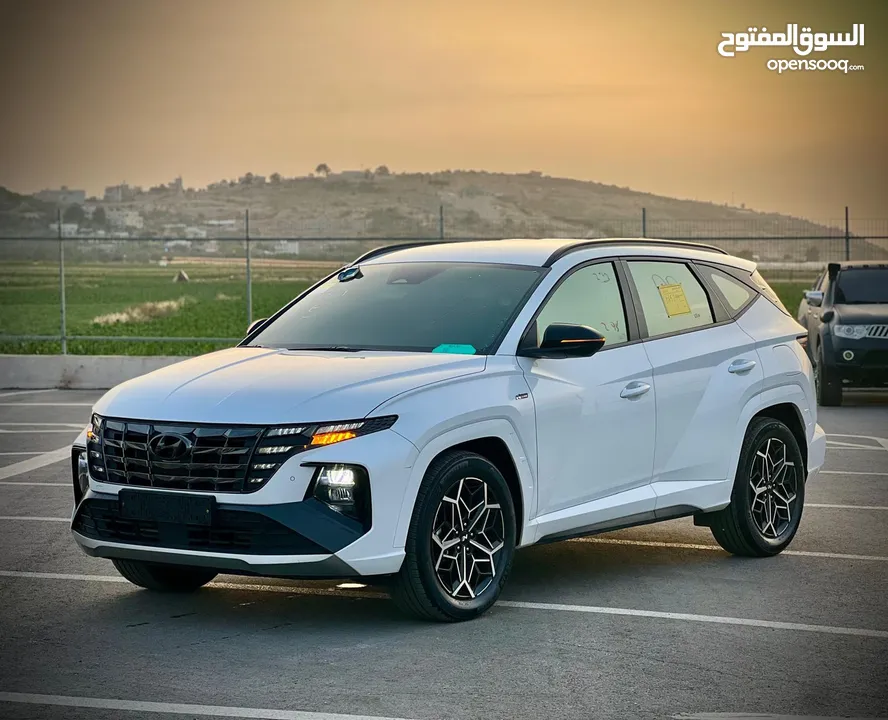 هونداي توسان  N-LINE  فل بدون فتحة  2x4 ///240Hp بنزين + كهرباء  2022/ ( Haybrid) 1600cc