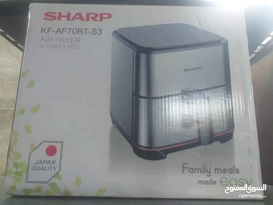 قلاية هوائية شارب 7 لتر 1650 واط ستانلس  نوع Sharp  KF-AF70RT-S3 القلاية الهوائية الاكثر مبيعا