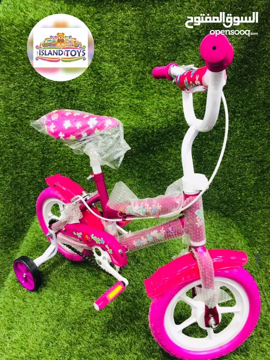 دراجة  للاطفال بعدة شخصيات كرتونية سبايدر مان وفلة وكارز