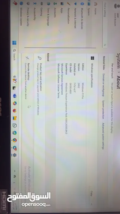 لابتوب أسير i7 مستعمل بحالة الجديد windows 11 pro