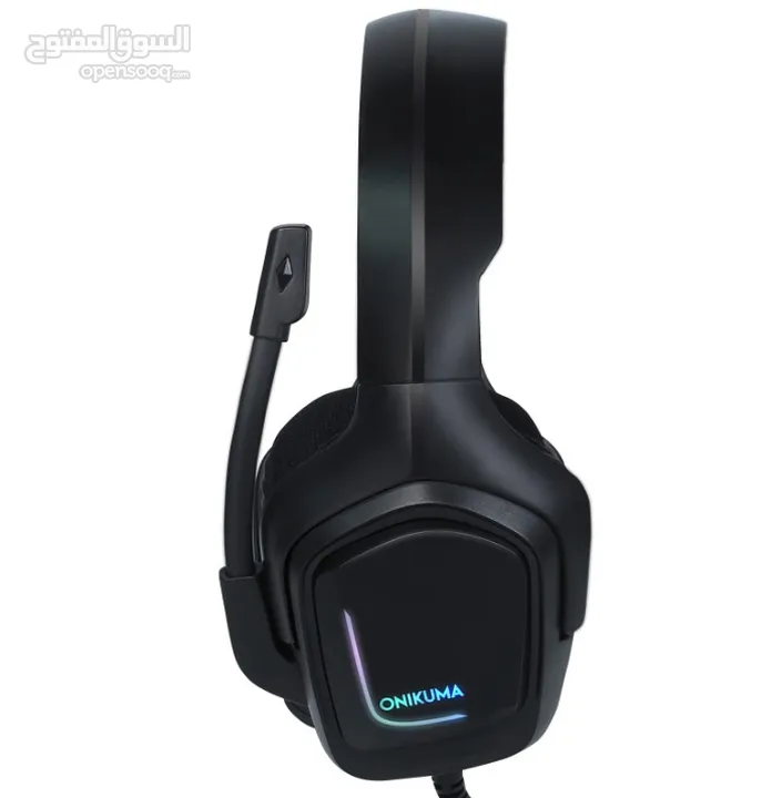 ONIKUMA K20 Wired Gaming Headsets With Microphone RGB Light 3.5mm سماعات سلكية مع اضاءة