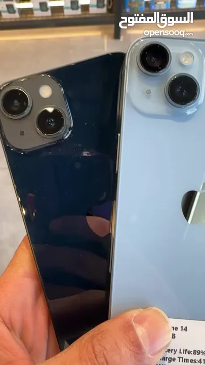 IPHONE 14 (128GB) USED LIKE NEW ///  ايفون 14 128 مستعمل بحاله الجديد كفاله فليك موبايل سنتين