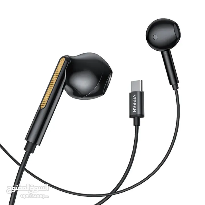 سماعة أذن VFan M11 Type-C الأصلية، جودة صوت عالية وتصميم مريح للاستخدام اليومي