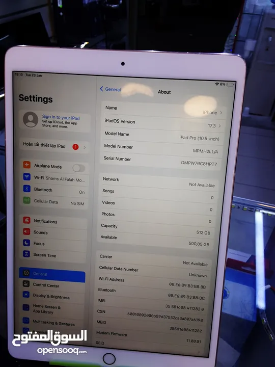 ipad apple 10.5 pro 512gb (cellular and Wi-Fi) original USA (3 months warranty also)