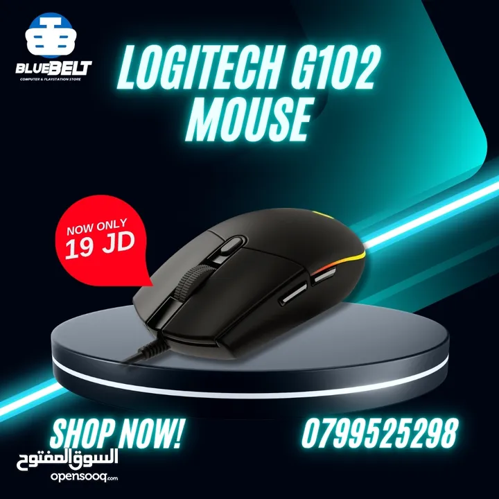 Logitech G102 Light Sync Gaming Wired Mouse ماوس لوجيتيك جديد